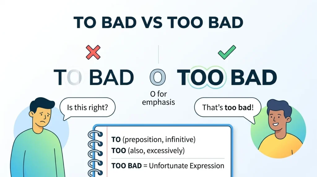 To Bad vs Too Bad: Which Is Correct?