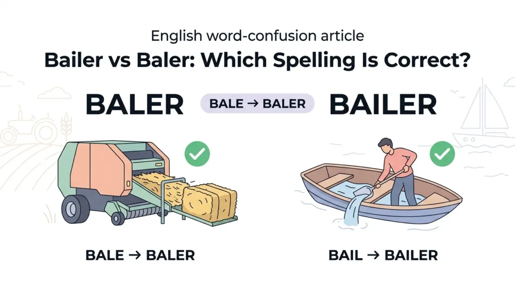 Bailer vs Baler: Which Spelling Is Correct?