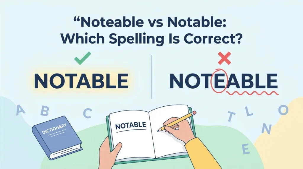 Noteable vs Notable: Which Spelling Is Correct?