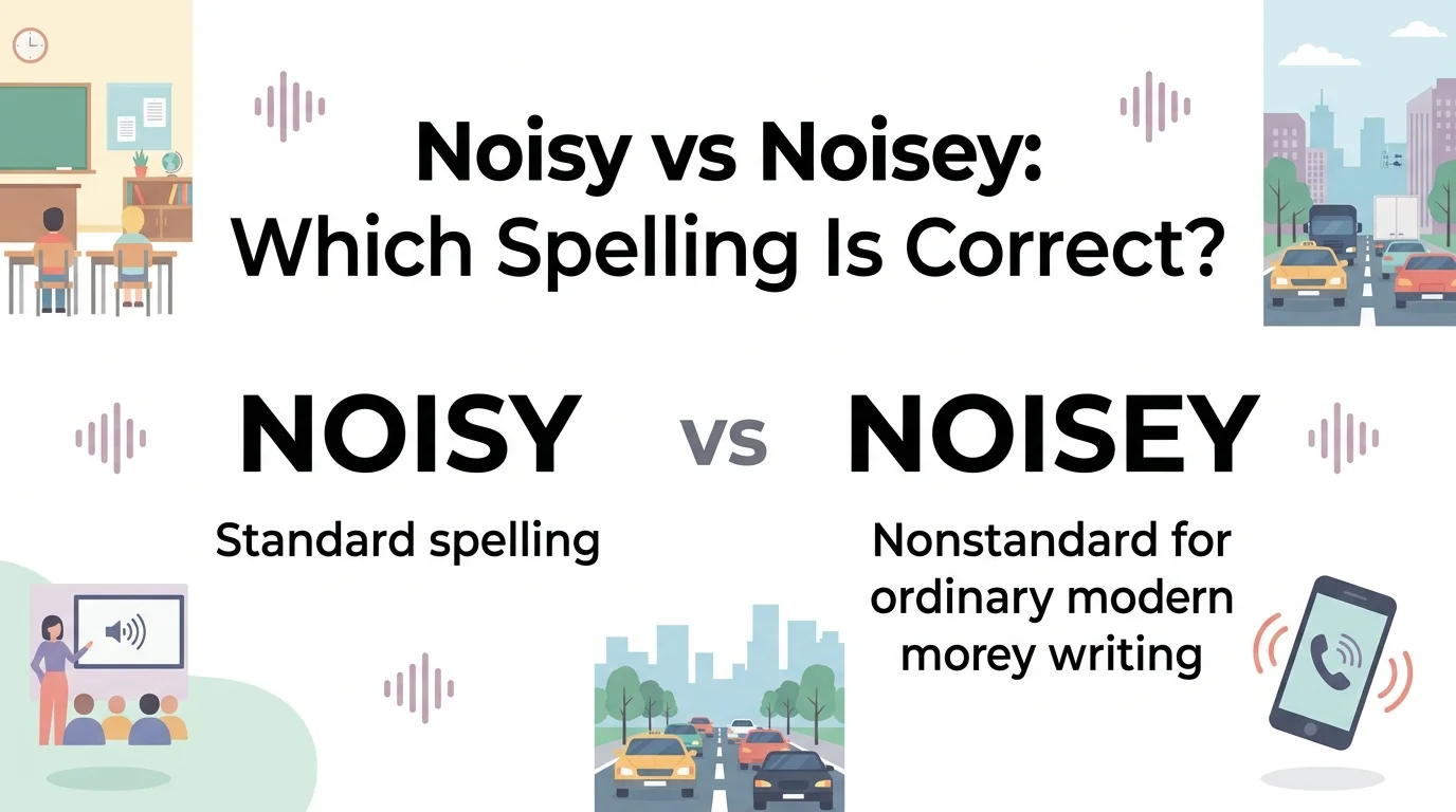 Noisy vs Noisey: Which Spelling Is Correct?