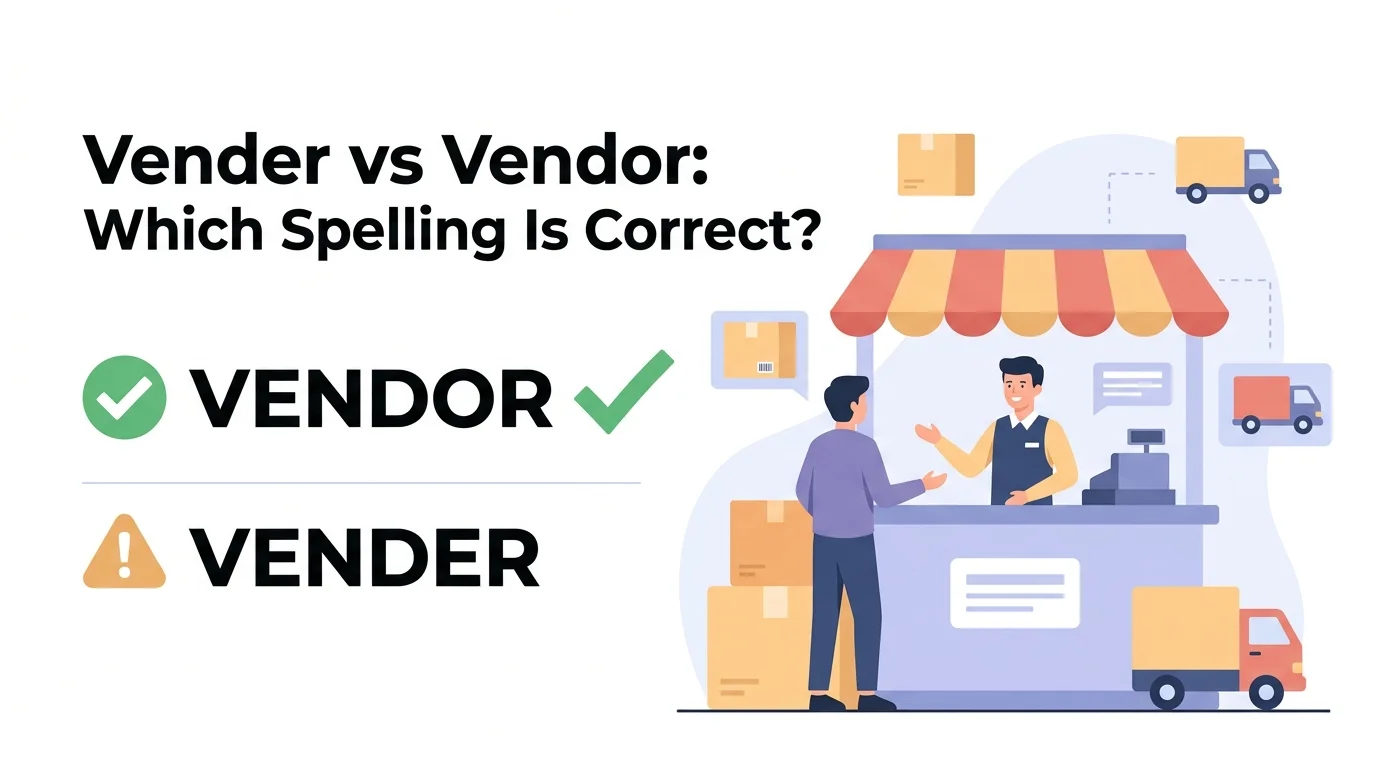 Vender vs Vendor: Which Spelling Is Correct?