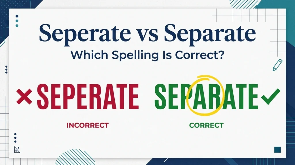 Seperate vs Separate: Which Spelling Is Correct?