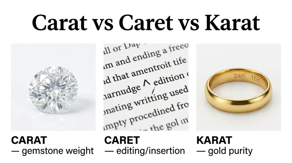 Carat vs Caret vs Karat: What’s the Difference?