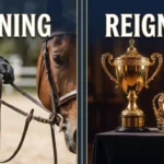 Image Prompt 3: Memory Trick Graphic Create a simple, memorable educational illustration for English learners showing how to remember “reining” versus “reigning.” On one side, depict a horse with reins and the word “REINING,” connected visually to the word “CONTROL.” On the other side, depict a crown and championship trophy with the word “REIGNING,” connected visually to “RULE.” Add a small, clear reminder at the bottom: “Rein = Control | Reign = Rule.” Use friendly but professional illustrations, high contrast, clean typography, a light background, and an uncluttered layout suitable for a grammar blog. All spelling must be accurate. No watermarks or unnecessary text.