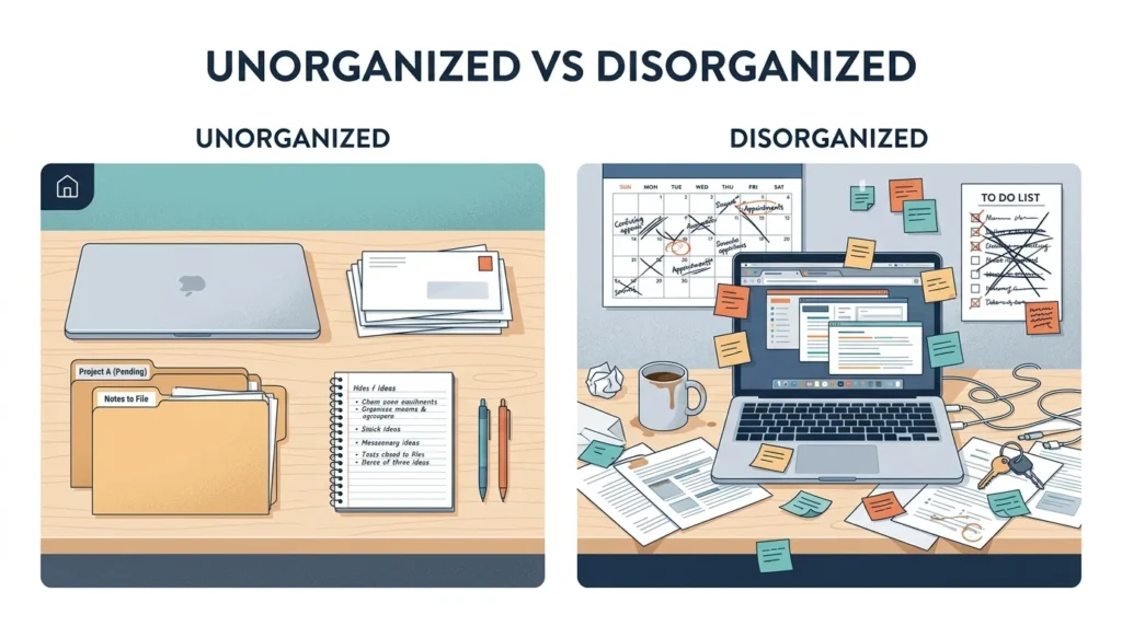 Unorganized vs Disorganized