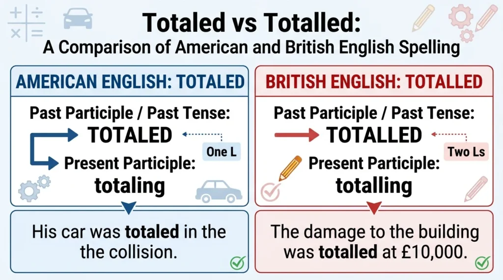 Totaled vs Totalled