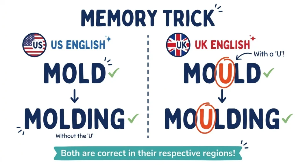 Memory Trick: Molding vs Moulding