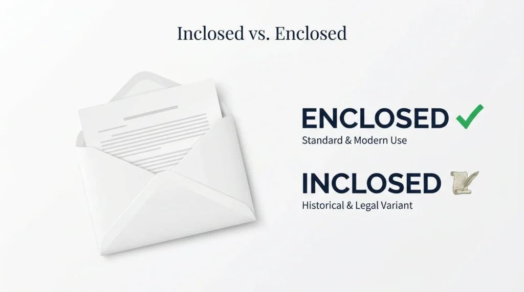 Inclosed vs Enclosed: Which Spelling Is Correct?