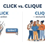 Click vs. Clique: Meaning, Difference, Examples & Common Mistakes.