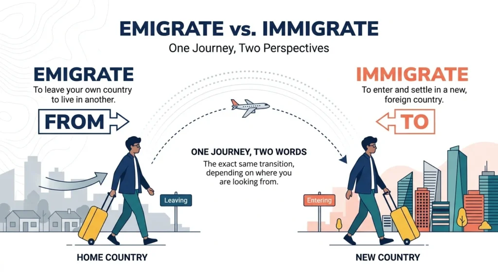 Emigrate vs Immigrate