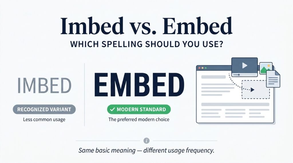 Imbed vs Embed: Which Spelling Is Correct?