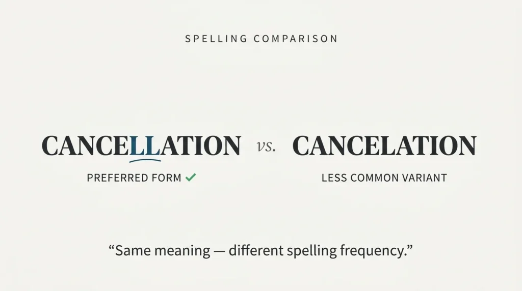Cancellation vs Cancelation: Which Spelling Is Correct?