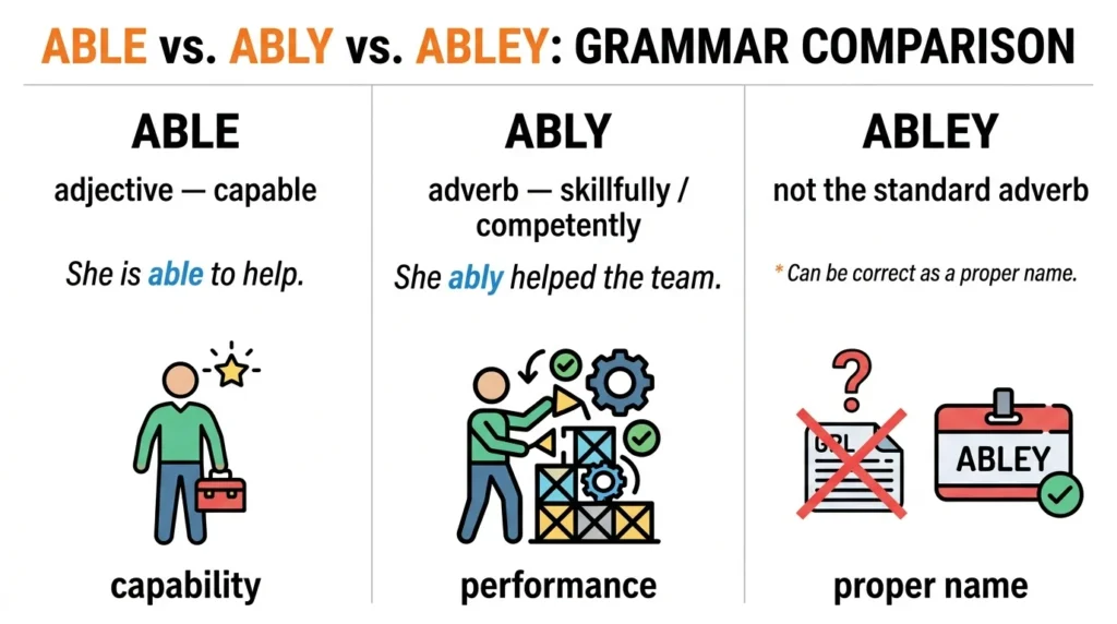 Abley vs Ably