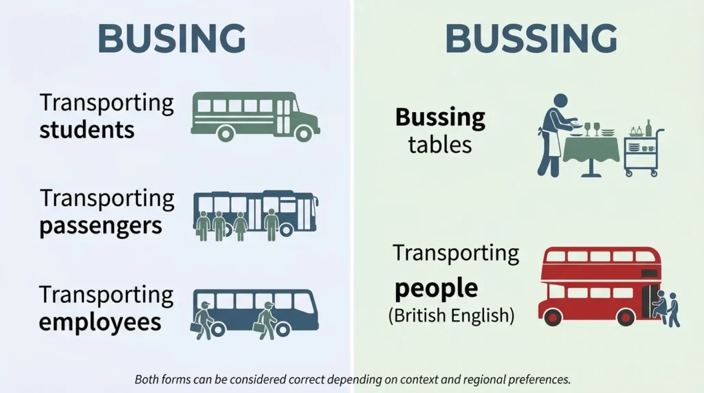 Busing vs Bussing: Which Spelling Is Correct?