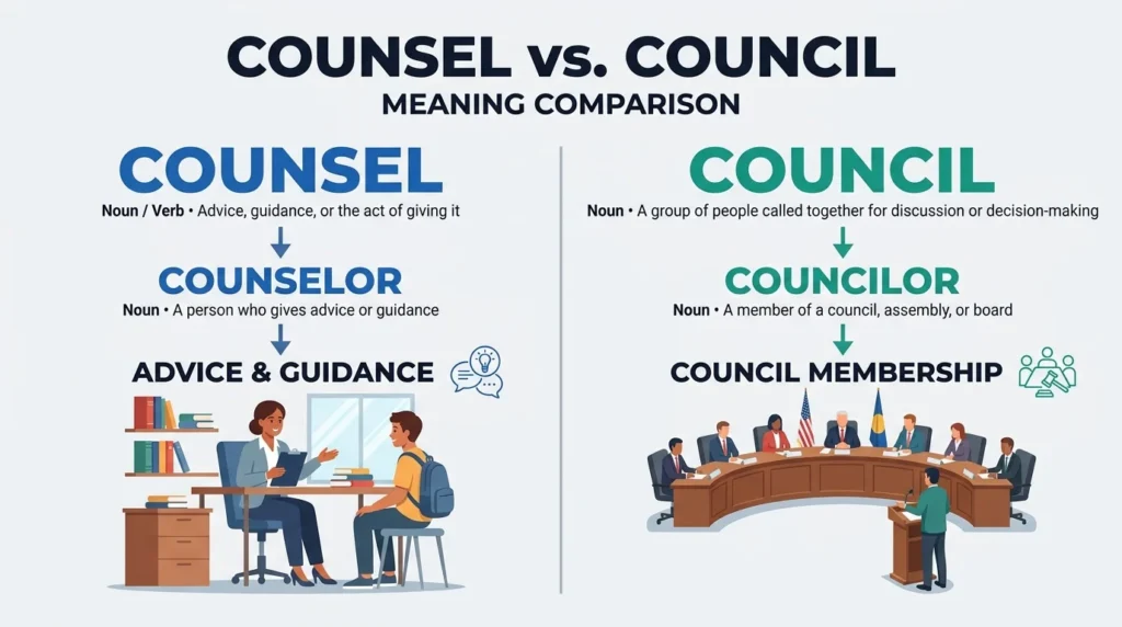 Counselor vs Councilor