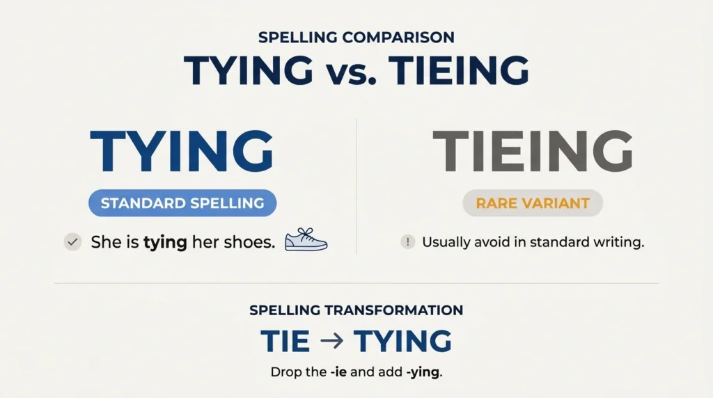 Tieing vs Tying