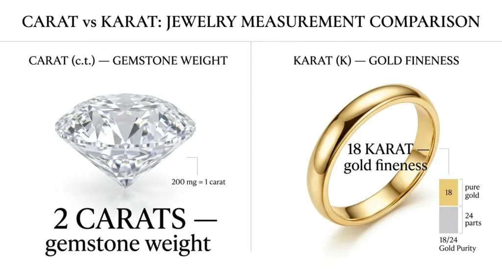 Carat vs Caret vs Karat