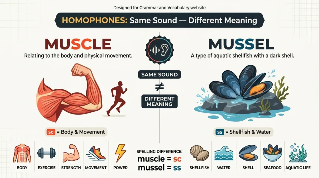 Muscle vs Mussel