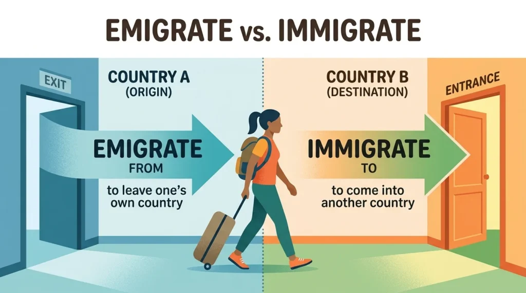 Emigrate vs Immigrate: Difference and Examples.