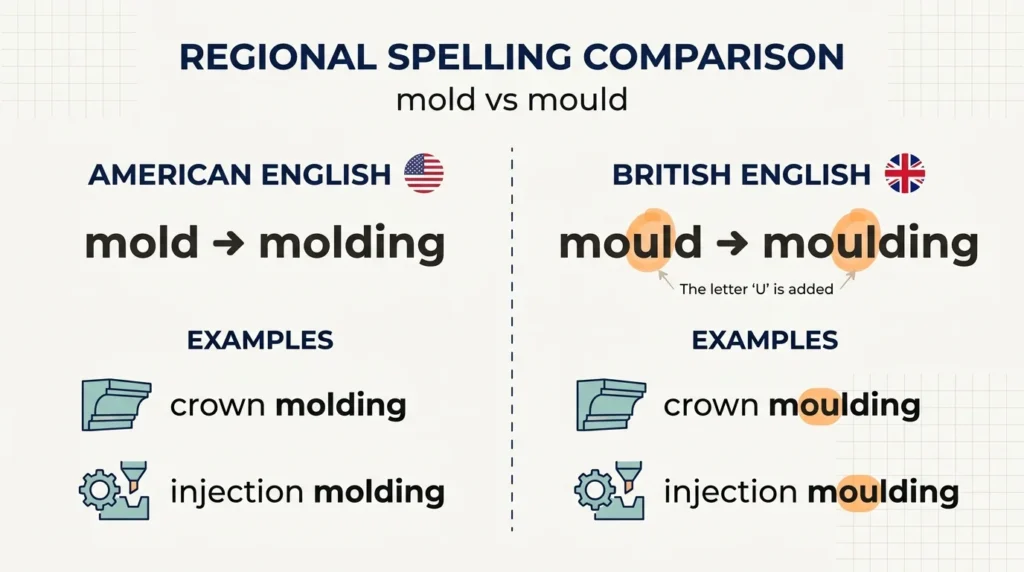 Molding vs Moulding