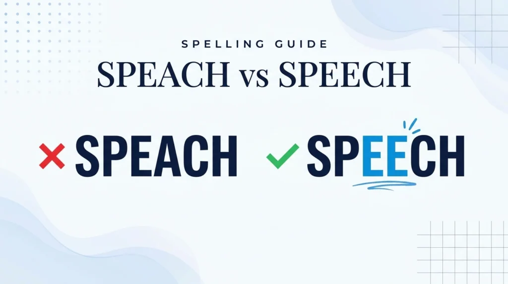 Speach vs Speech: Which Spelling Is Correct?