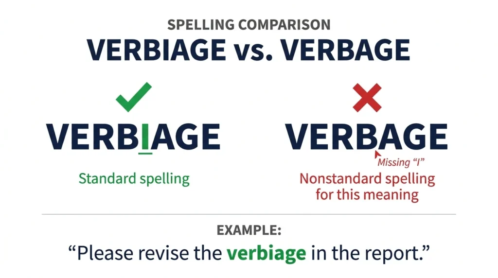 Verbiage vs Verbage