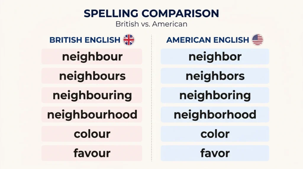 Neighbour vs Neighbor