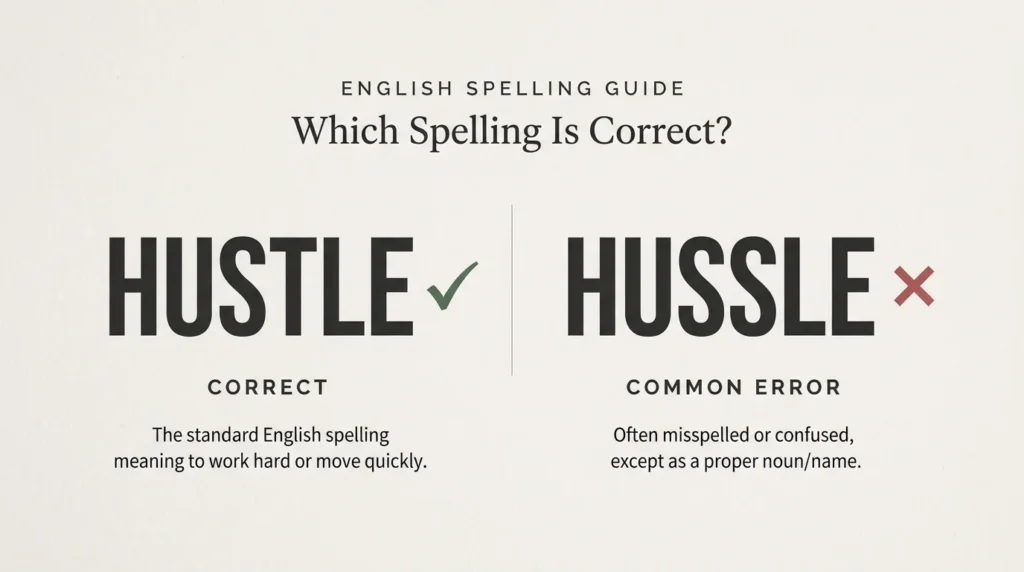 Hustle vs Hussle: The Spelling Mistake to Avoid.
