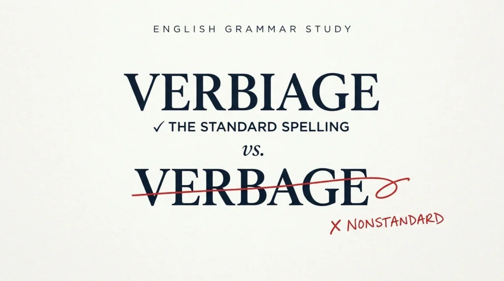 Verbiage vs Verbage: Which Spelling Is Correct?